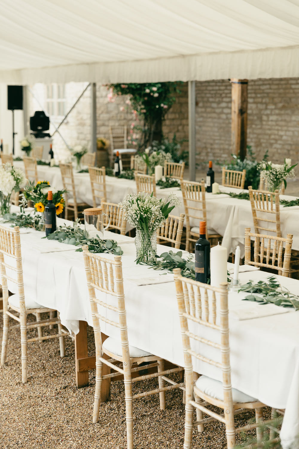 Long Tables Greenery Decor Heath Farm Wedding Alexandra Wallace Photography