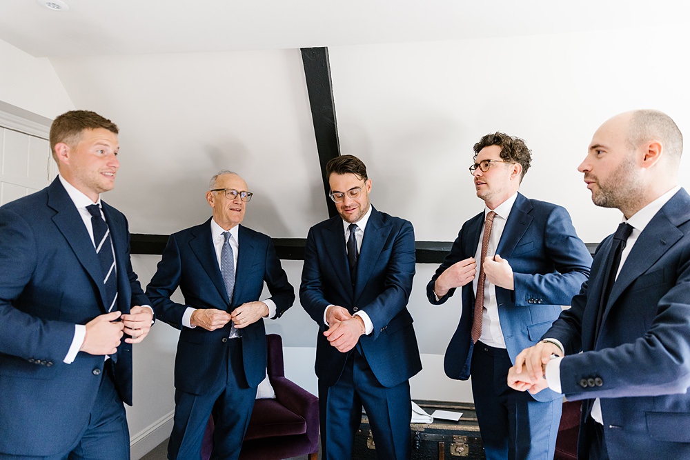 Groom Suit Navy Holkham Hall Wedding Katherine Ashdown Photography