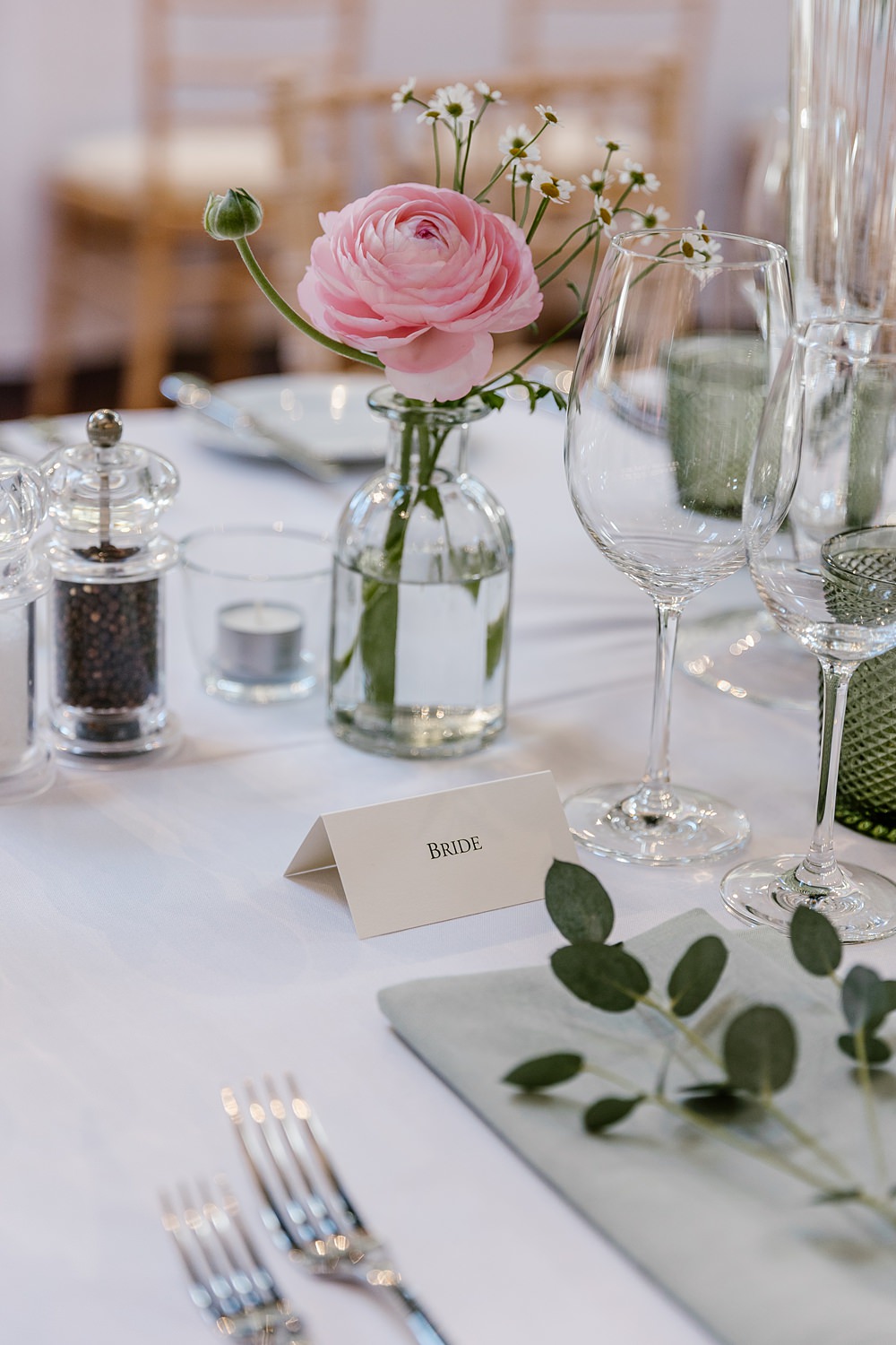 Place Setting Card Greenery Holkham Hall Wedding Katherine Ashdown Photography