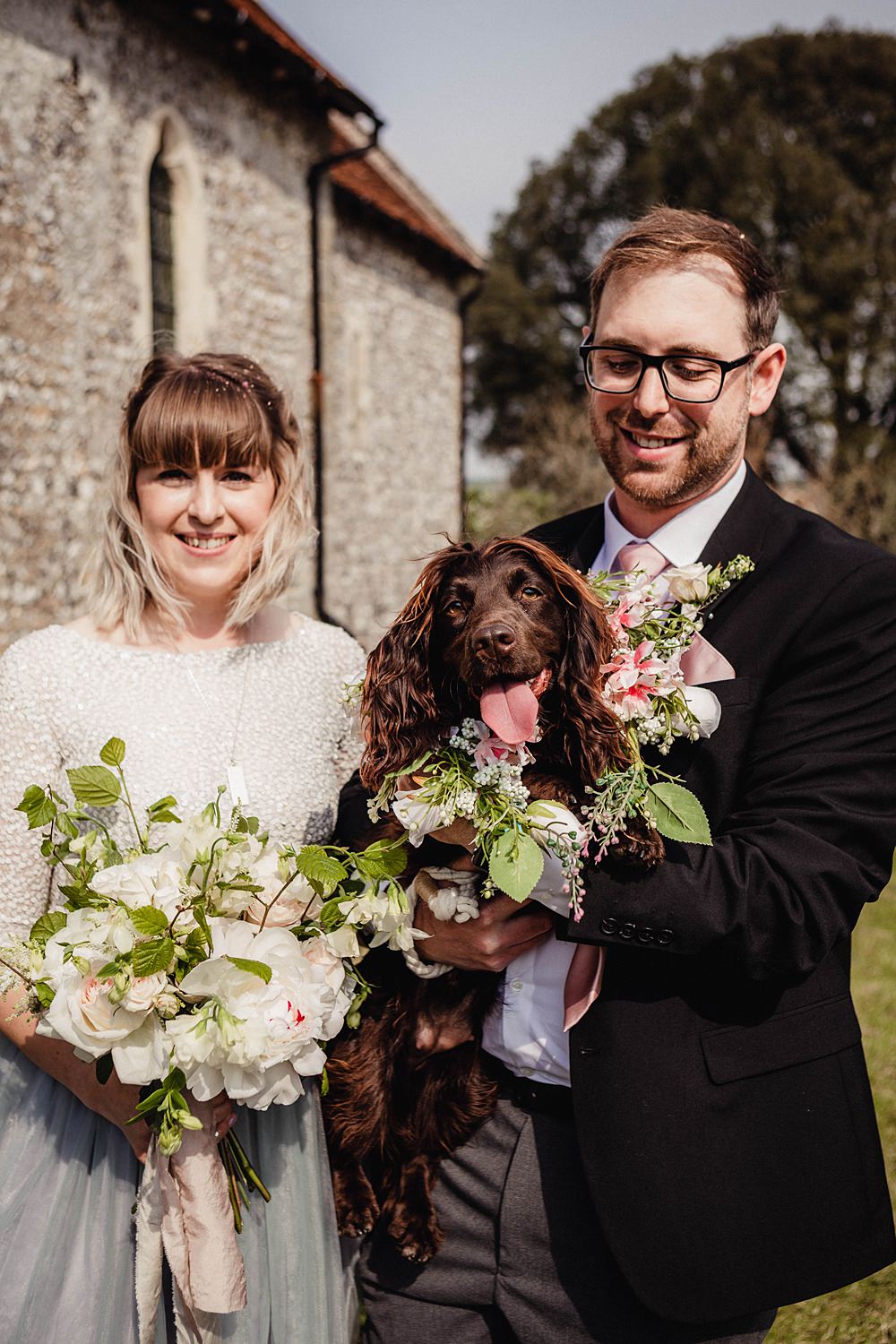 Pet Dog Flower Collar Home Garden Tipi Wedding Kloe May Photography