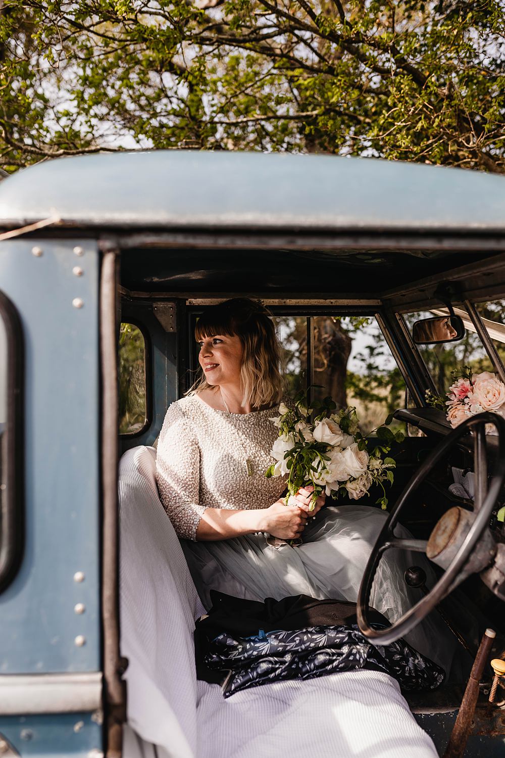 Land Rover Transport Home Garden Tipi Wedding Kloe May Photography