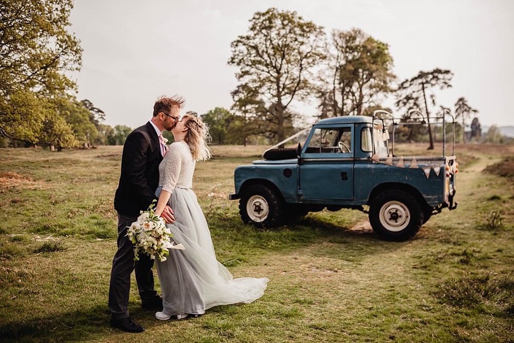 Land Rover Transport Home Garden Tipi Wedding Kloe May Photography
