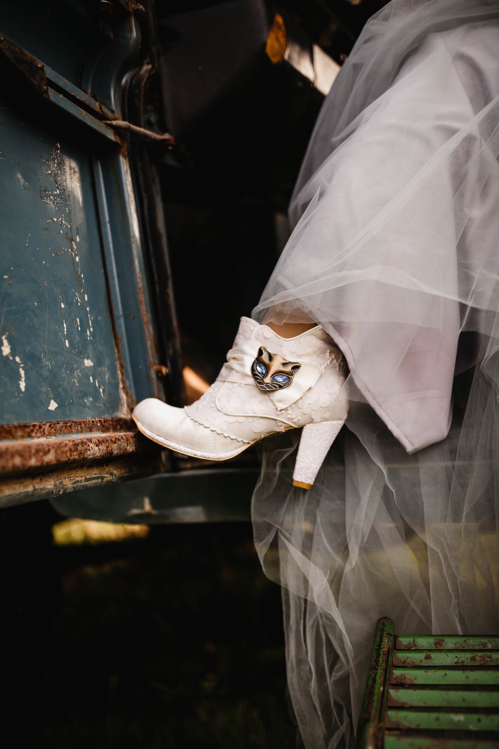 Cat White Wedding Boot Bride Home Garden Tipi Wedding Kloe May Photography