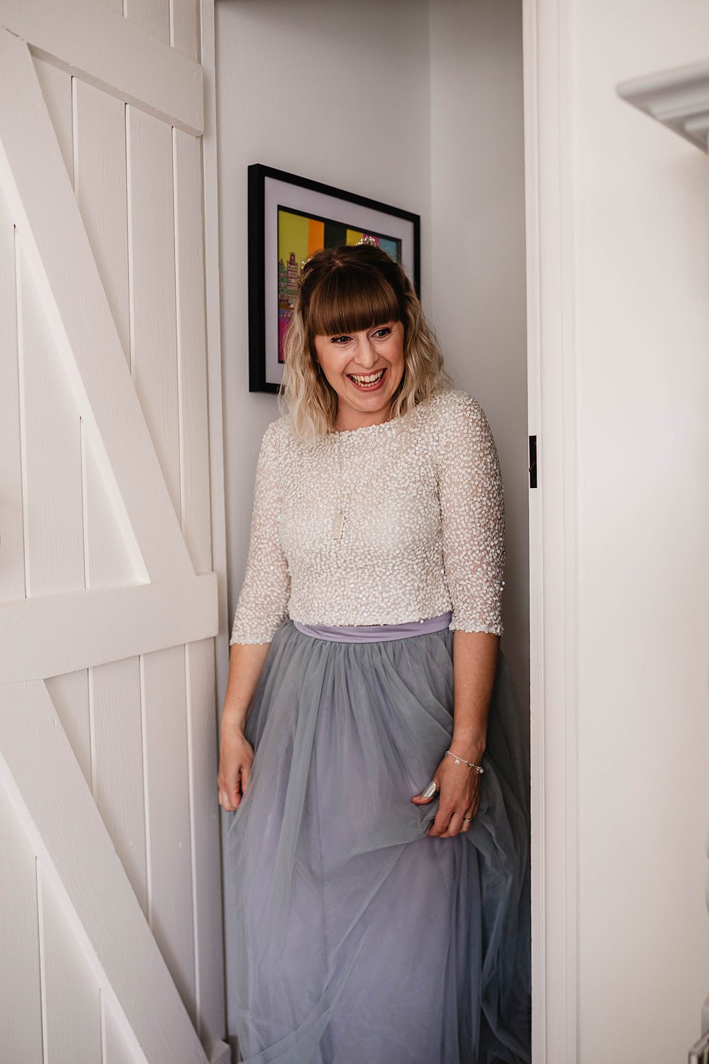 Sequin Top Tulle Skirt Bride Bridal Gown Home Garden Tipi Wedding Kloe May Photography