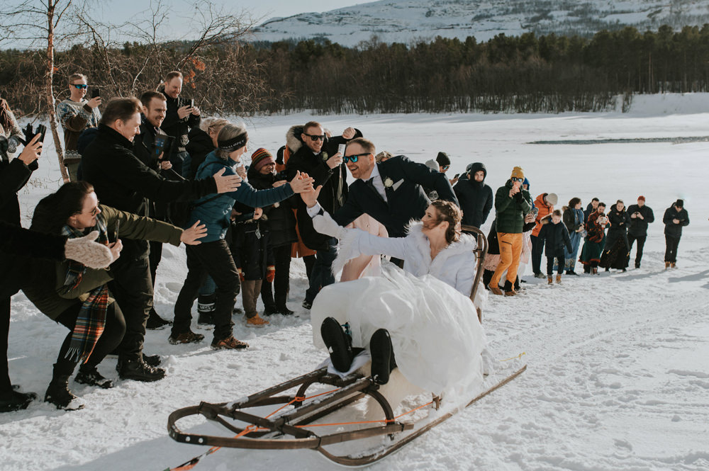 Wedding Sleigh Snow Igloo Hotel Wedding TS Foto Design