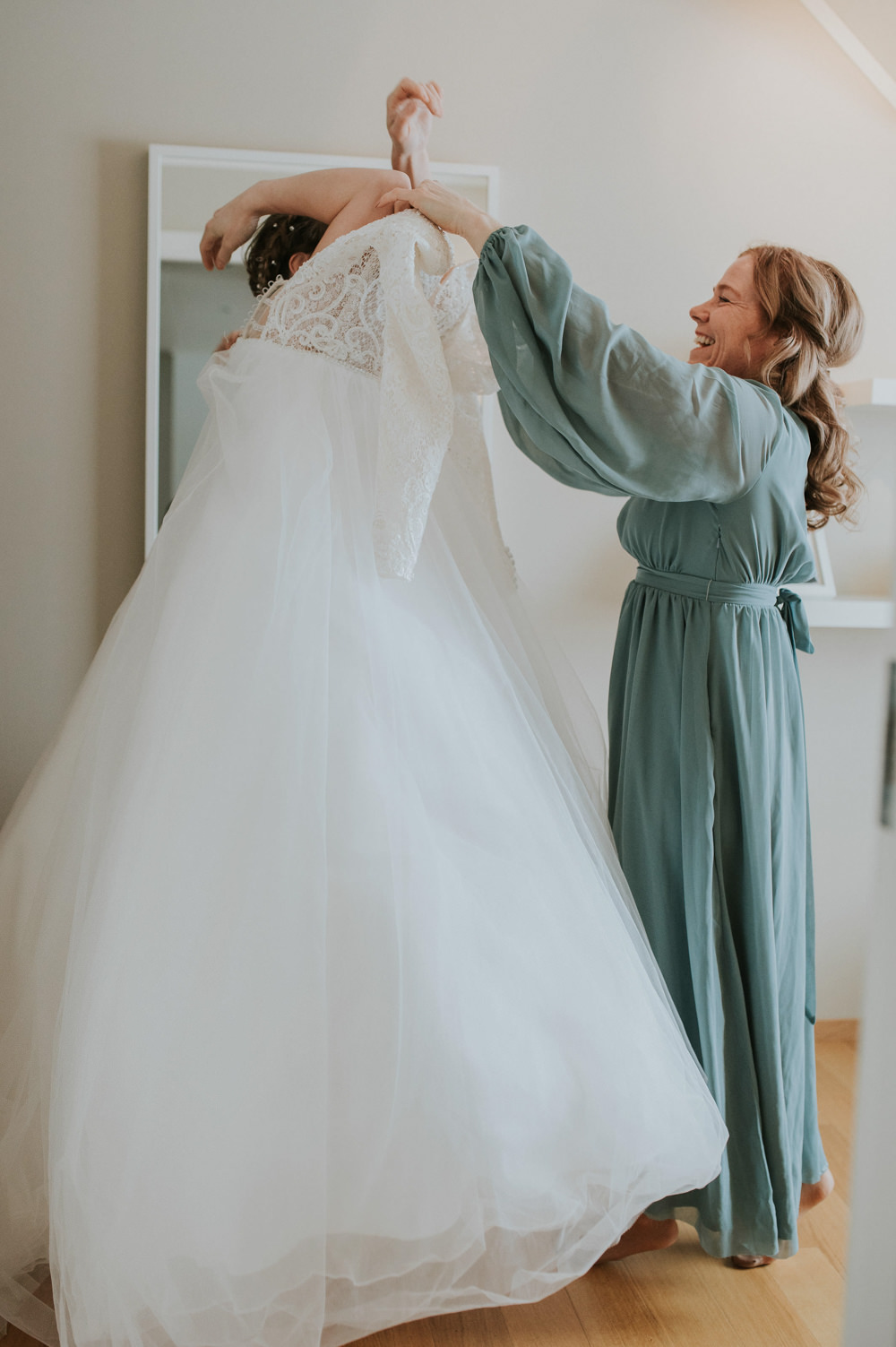 Sage Bridesmaid Dress Igloo Hotel Wedding TS Foto Design