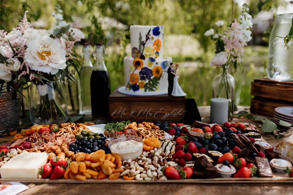 Grazing Platter Sharing Food Cake Table Love Shack Wedding Natalie Coultas Photography