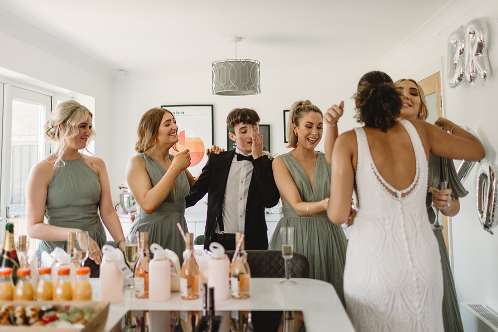 Sage Green Bridesmaid Dresses Bridesman Pumping House Ollerton Wedding Louise Barry Photographer