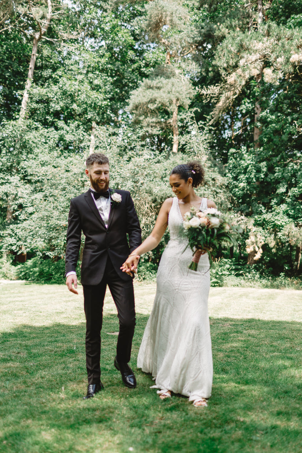 Groom Tuxedo Suit Bow Tie Pumping House Ollerton Wedding Louise Barry Photographer
