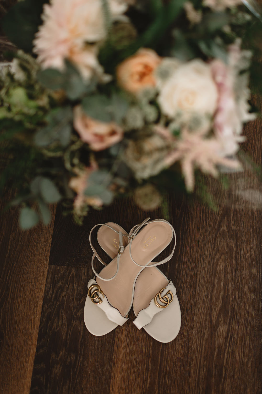 White Gucci Wedding Shoes Pumping House Ollerton Wedding Louise Barry Photographer