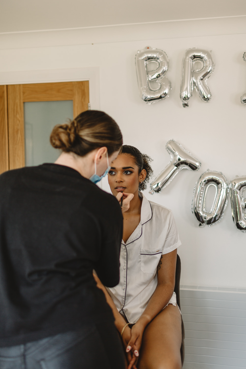 Bride Bridal Make Up Pumping House Ollerton Wedding Louise Barry Photographer