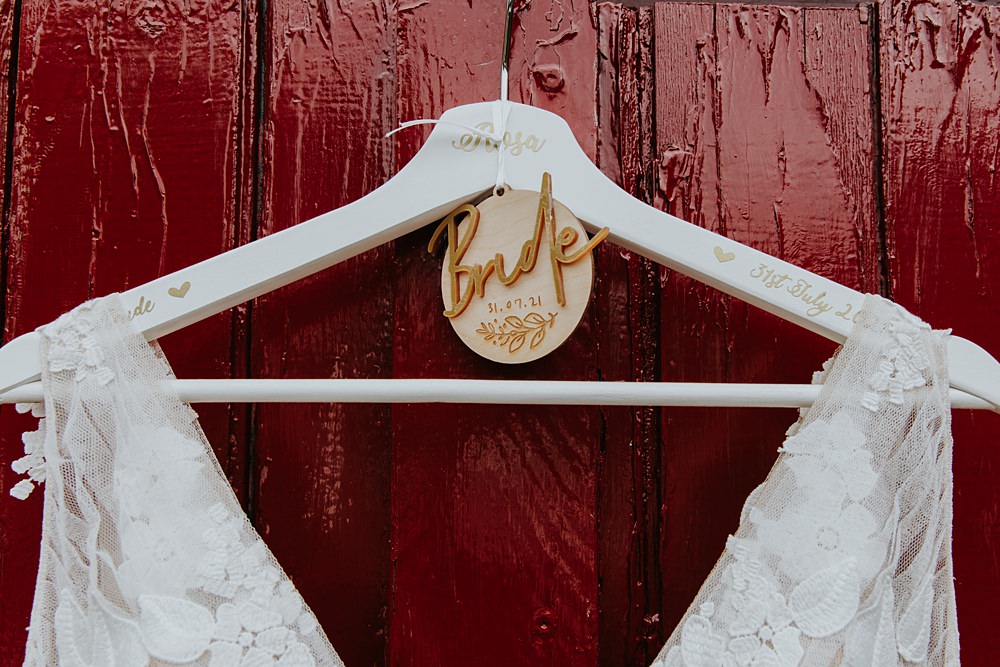 Stock Farm Wedding Tatton Weddings Maddie Farris Photography Dress Hanger Label