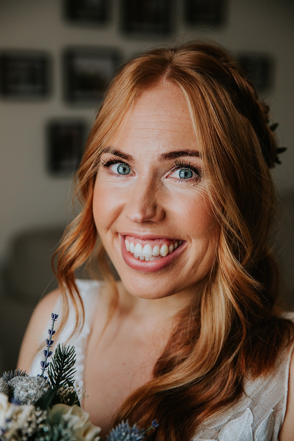 Bride Bridal Make Up Glowy Eyeshadow Stock Farm Wedding Tatton Weddings Maddie Farris Photography