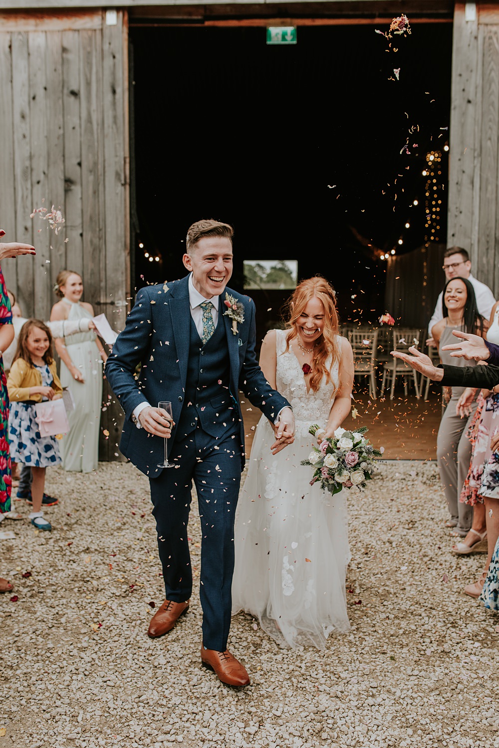 Confetti Throw Stock Farm Wedding Tatton Weddings Maddie Farris Photography