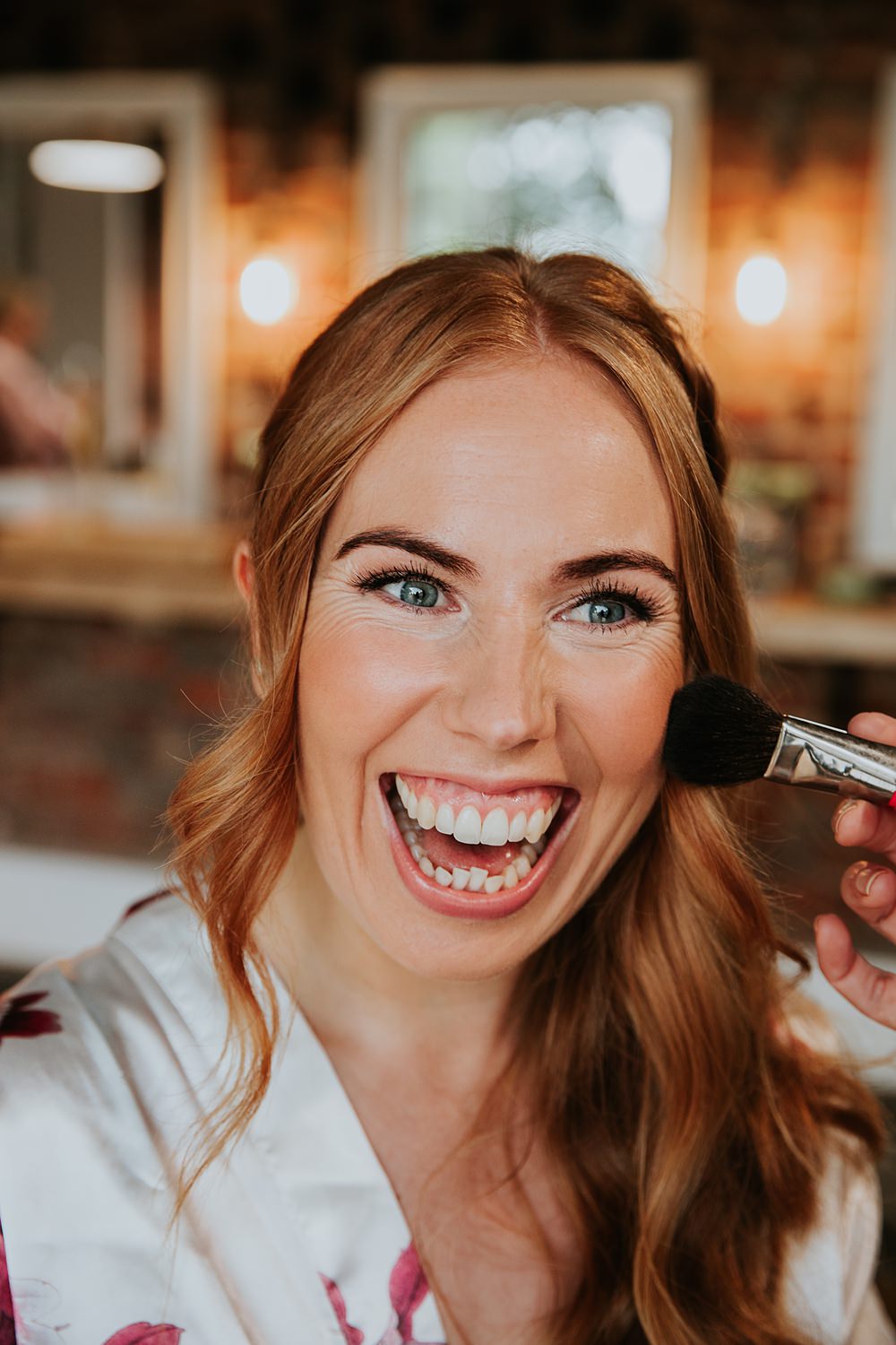 Bride Bridal Make Up Glowy Eyeshadow Stock Farm Wedding Tatton Weddings Maddie Farris Photography
