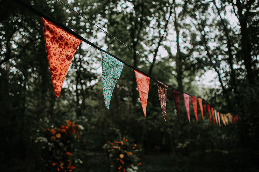 Bunting Sustainable Woodland Wedding Charly Mae Photography