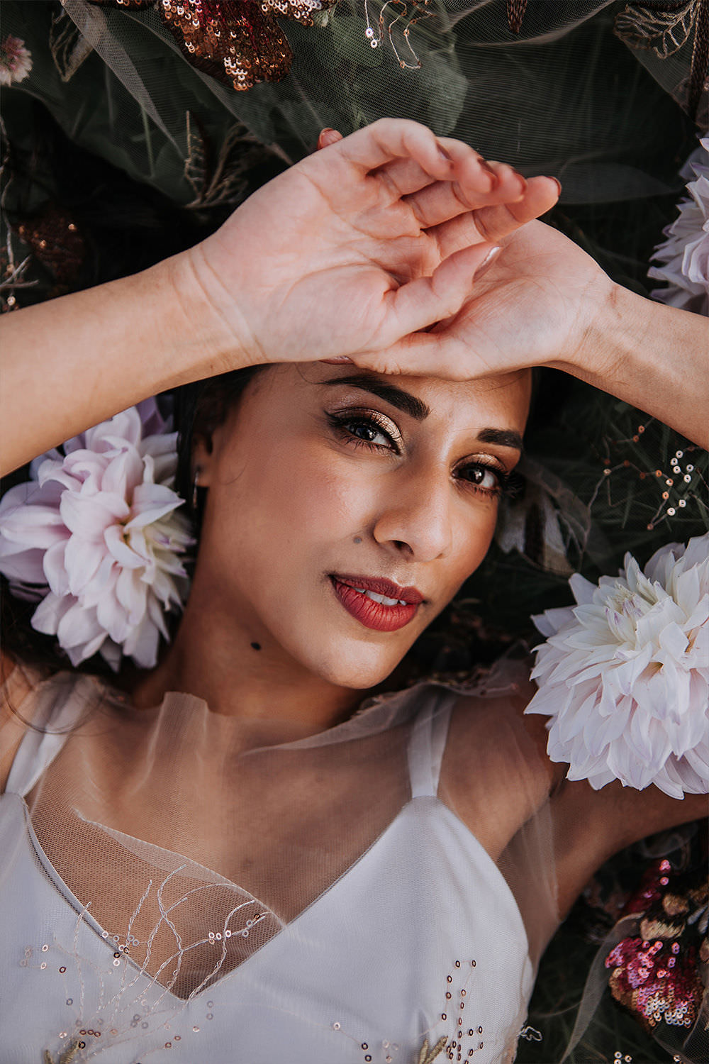 Bride Bridal Make Up Sustainable Woodland Wedding Charly Mae Photography