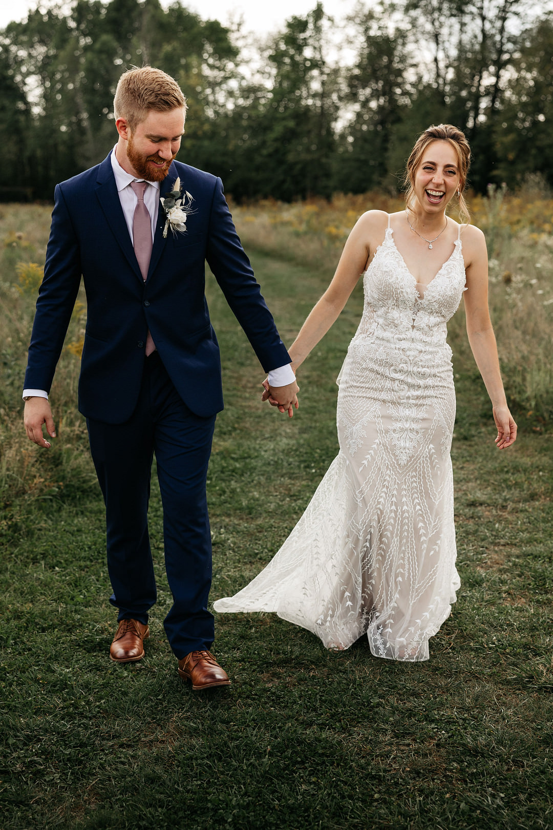 The Meadows Stirling Wedding Two Cheeks Studio Dress Gown Bride Bridal Lace Low Back