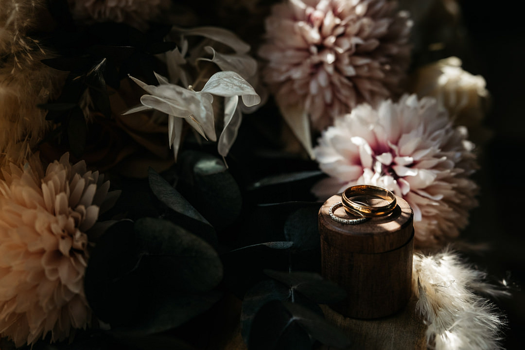 Rings Bands Flowers The Meadows Stirling Wedding Two Cheeks Studio