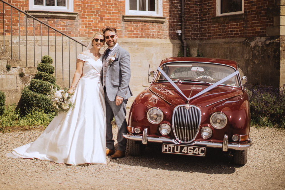 Classic Red Car Trevor Hall Wedding Fox&BearPhotography
