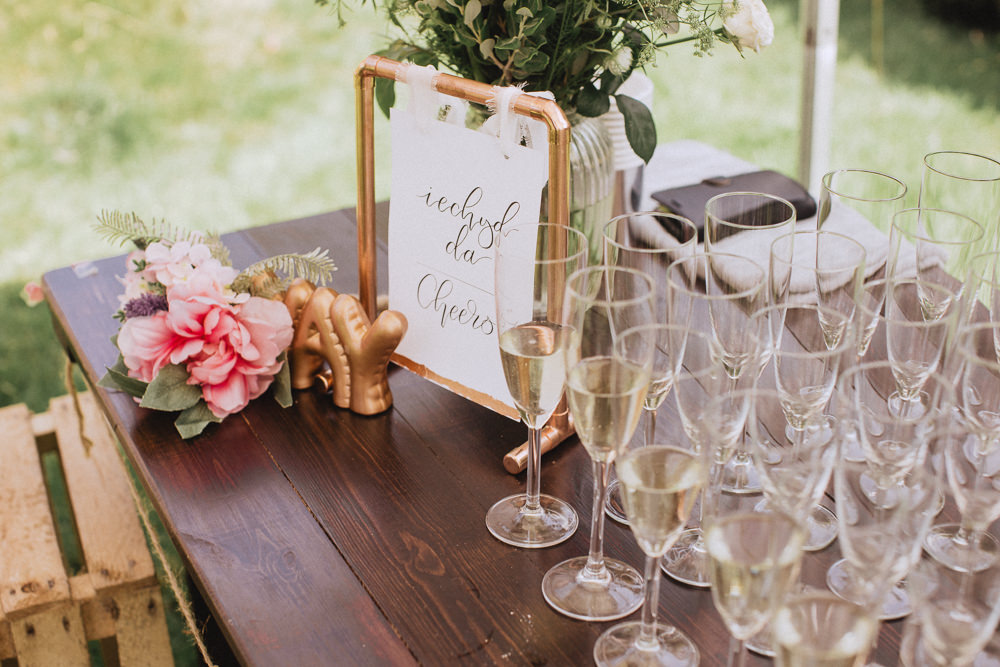 Drinks Table Trevor Hall Wedding Fox&BearPhotography
