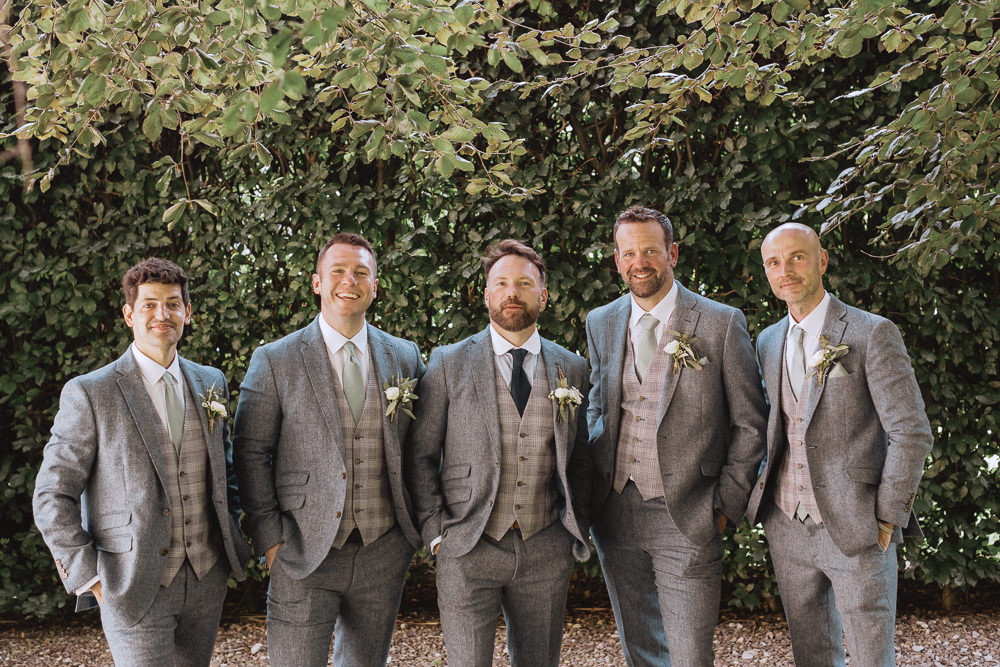 Groom Grey Suit Black Tie Groomsmen Trevor Hall Wedding Fox&BearPhotography