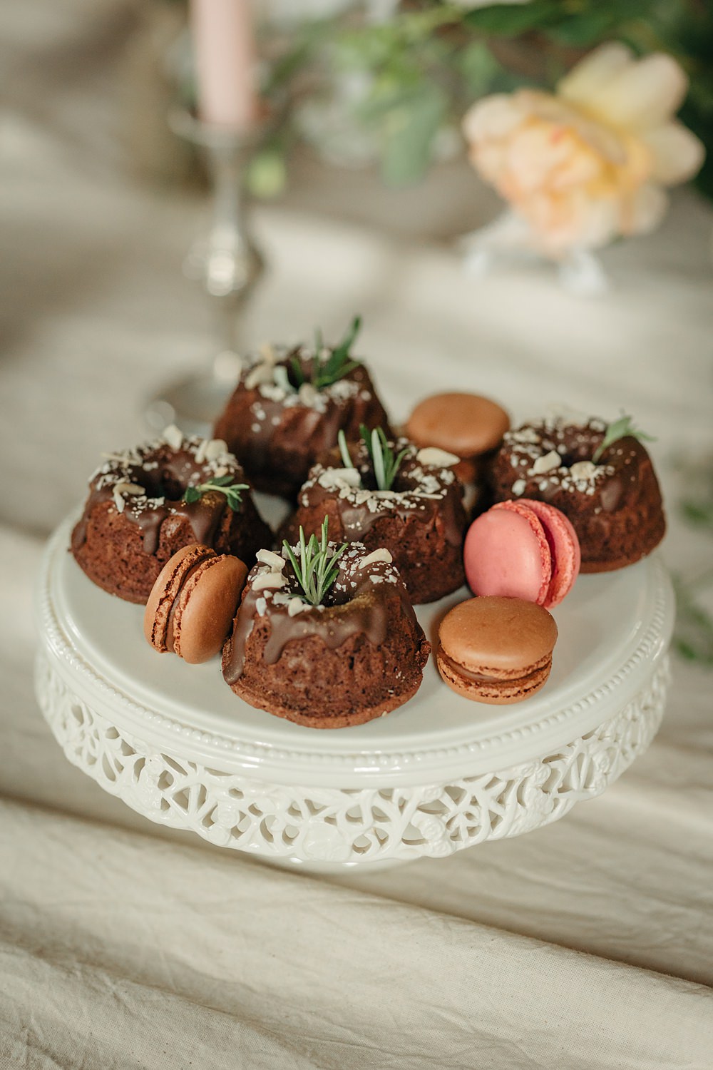Mini Bundt Cakes Macarons Apricot Wedding Ideas Gem Hicks Photography