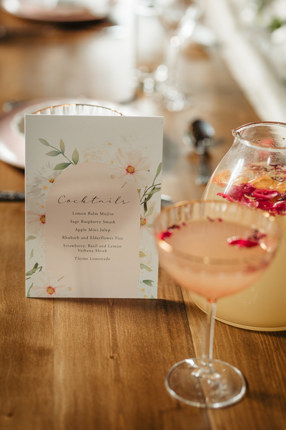 Drinks Cocktails Menu Apricot Wedding Ideas Gem Hicks Photography