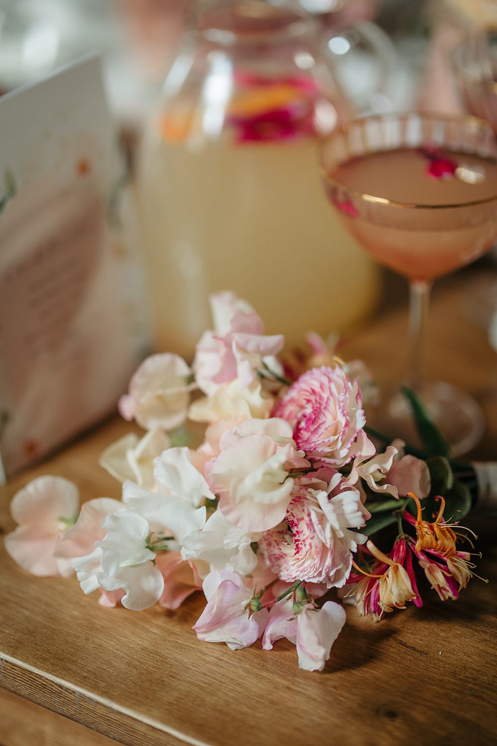 Bride Bridal Bouquet Flowers Pink Summer Honeysuckle Peonies Rose Sweet Pea Apricot Wedding Ideas Gem Hicks Photography