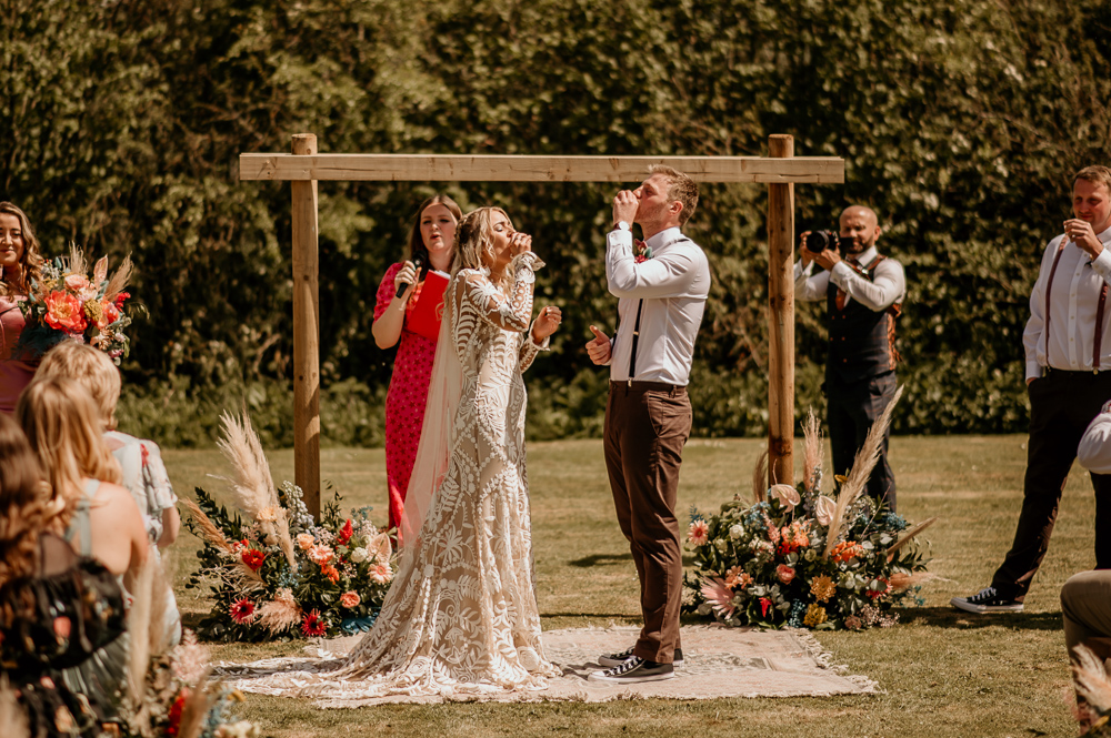 Ceremony Ritual Bohemian Tipi Wedding MattMoore Photography