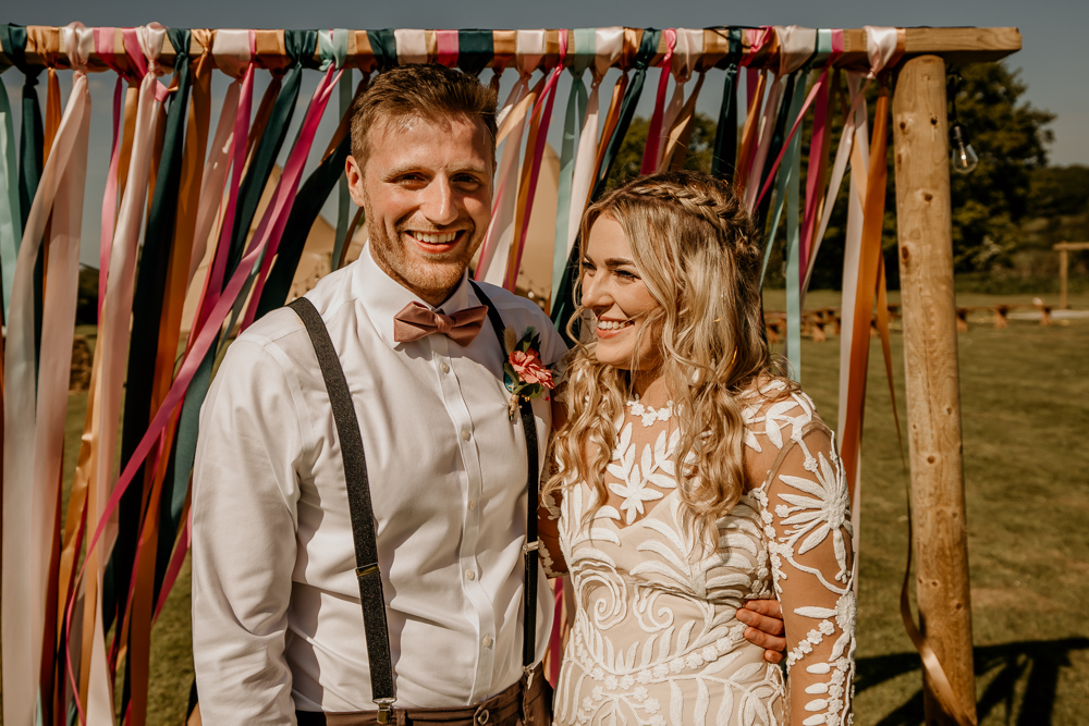 Ceremony Arch Backdrop Bohemian Tipi Wedding MattMoore Photography