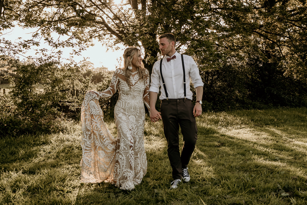 Bohemian Tipi Wedding MattMoore Photography Dress Gown Bride Bridal Rue De Seine Lace