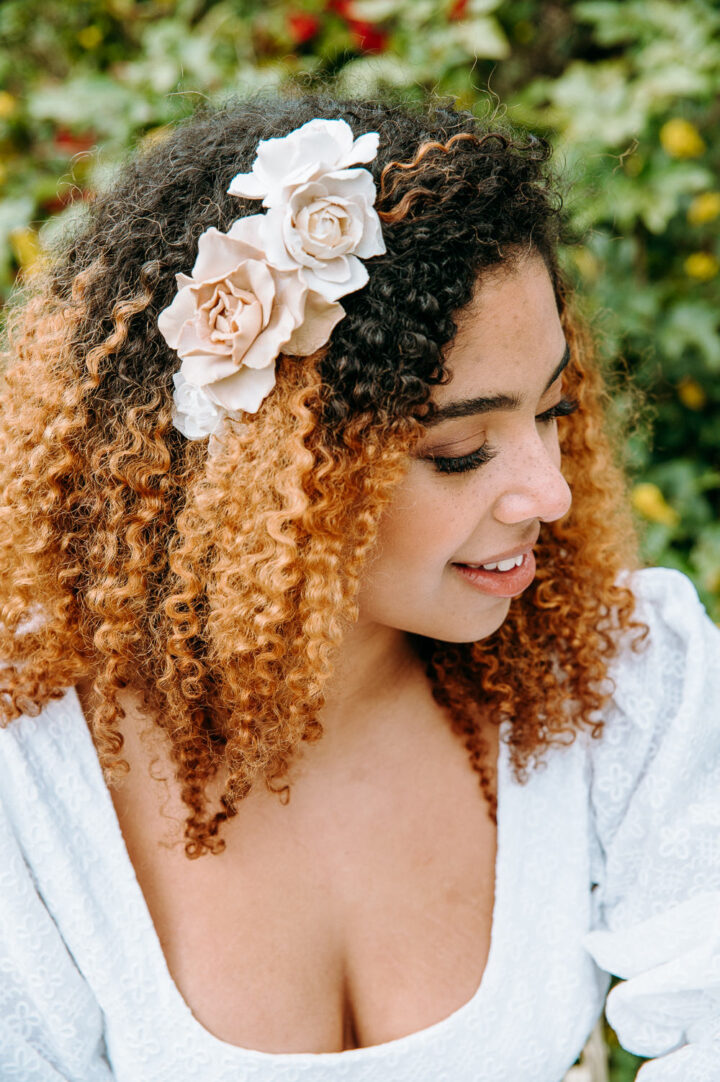 Bride Flower Crown Hair Wedding Artificial Chloe Martin Photo