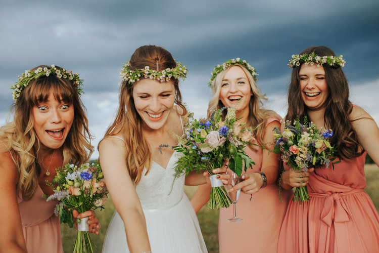 Bridesmaid Wedding Flower Crowns joshuapatrickphotography
