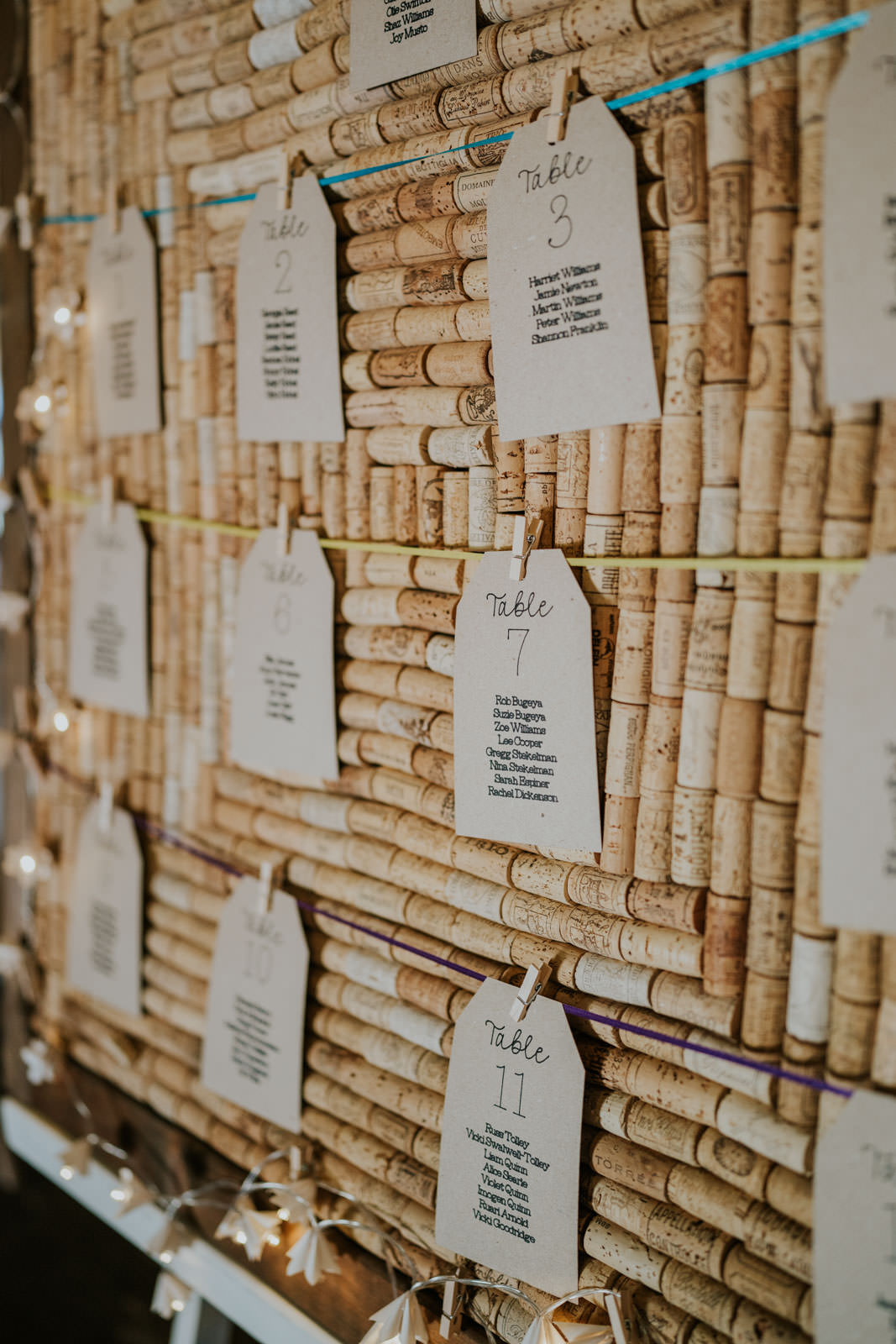 Cork Bottle Seating Chart Table Plan Luggage Tag Bright Barn Wedding Kim Williams Weddings