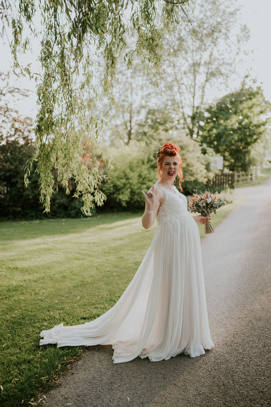 Dress Gown Bride Bridal Maternity Pregnant Bright Barn Wedding Kim Williams Weddings