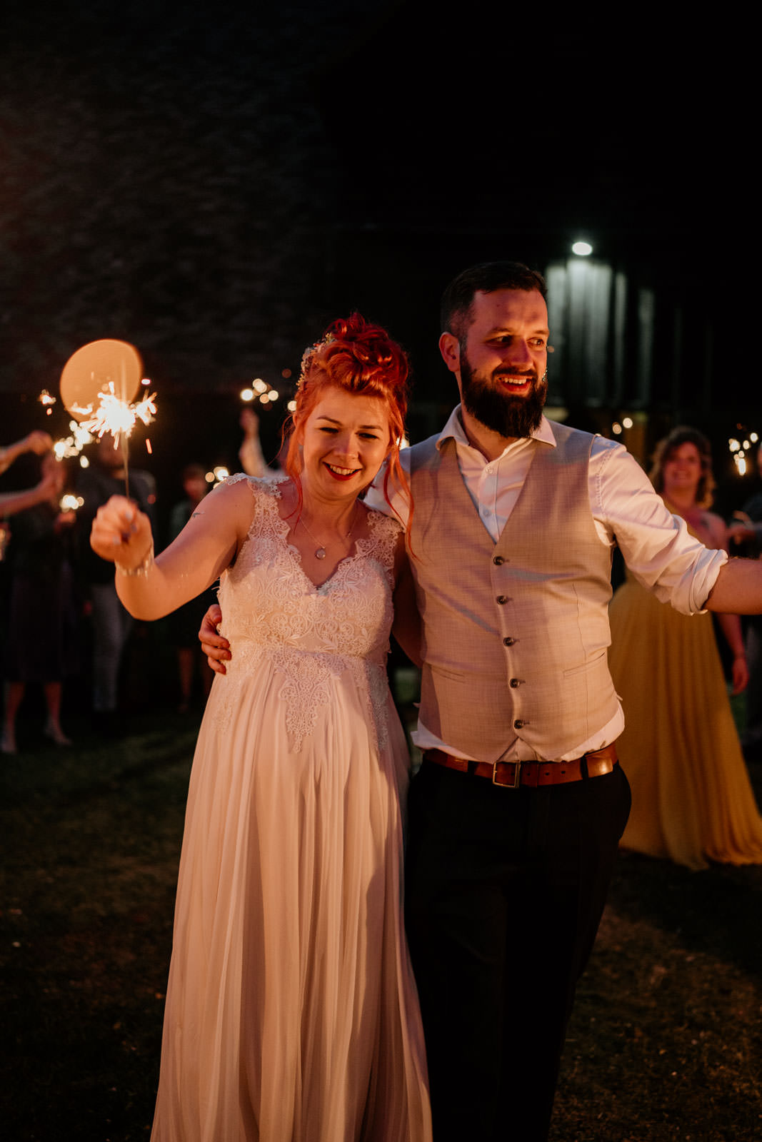 Sparklers Send Off Bright Barn Wedding Kim Williams Weddings