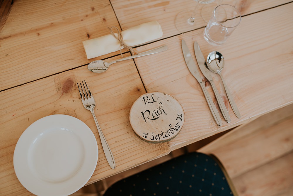 Wood Place Name Setting Caerhyn Wedding Mary W Thomas Photography