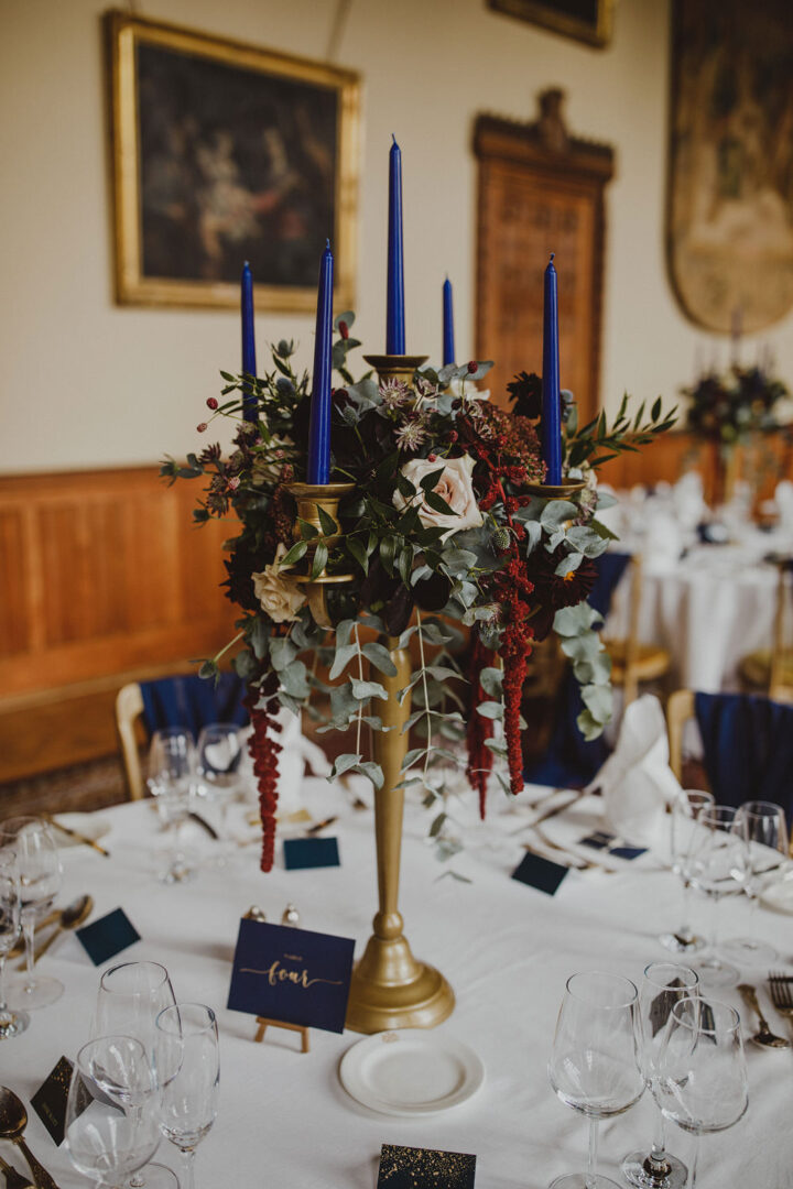Candelabra Wedding Centrepiece Photography34