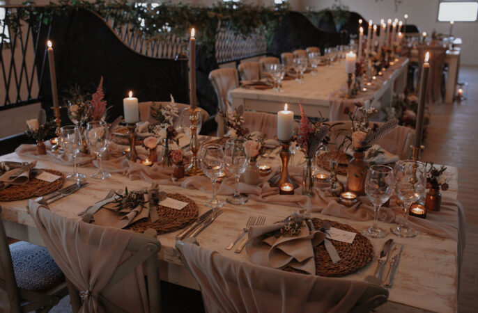 Candles Wedding Decor Idea Helen Rose Photography