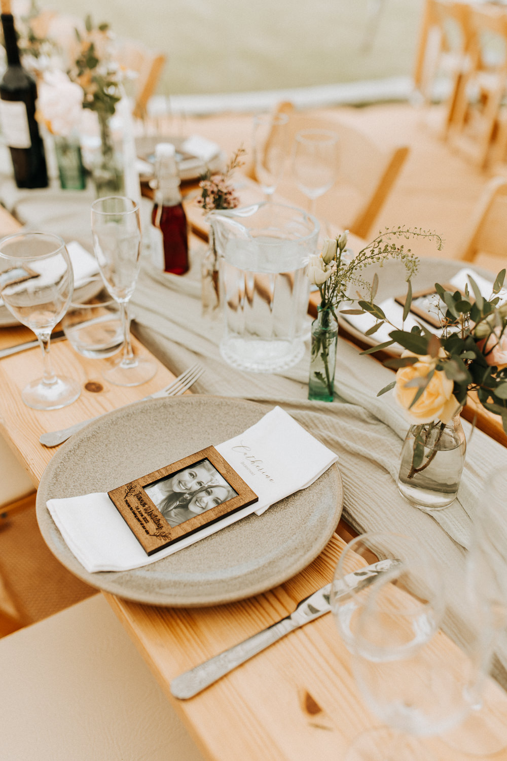 Place Setting Photo Plate Elford Hall Garden Wedding Wyldbee