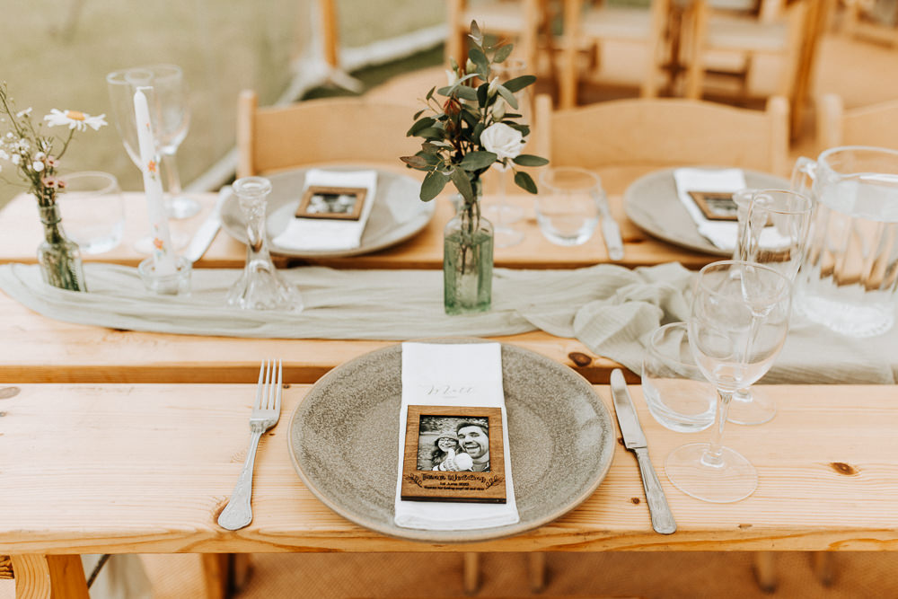 Place Setting Photo Plate Elford Hall Garden Wedding Wyldbee