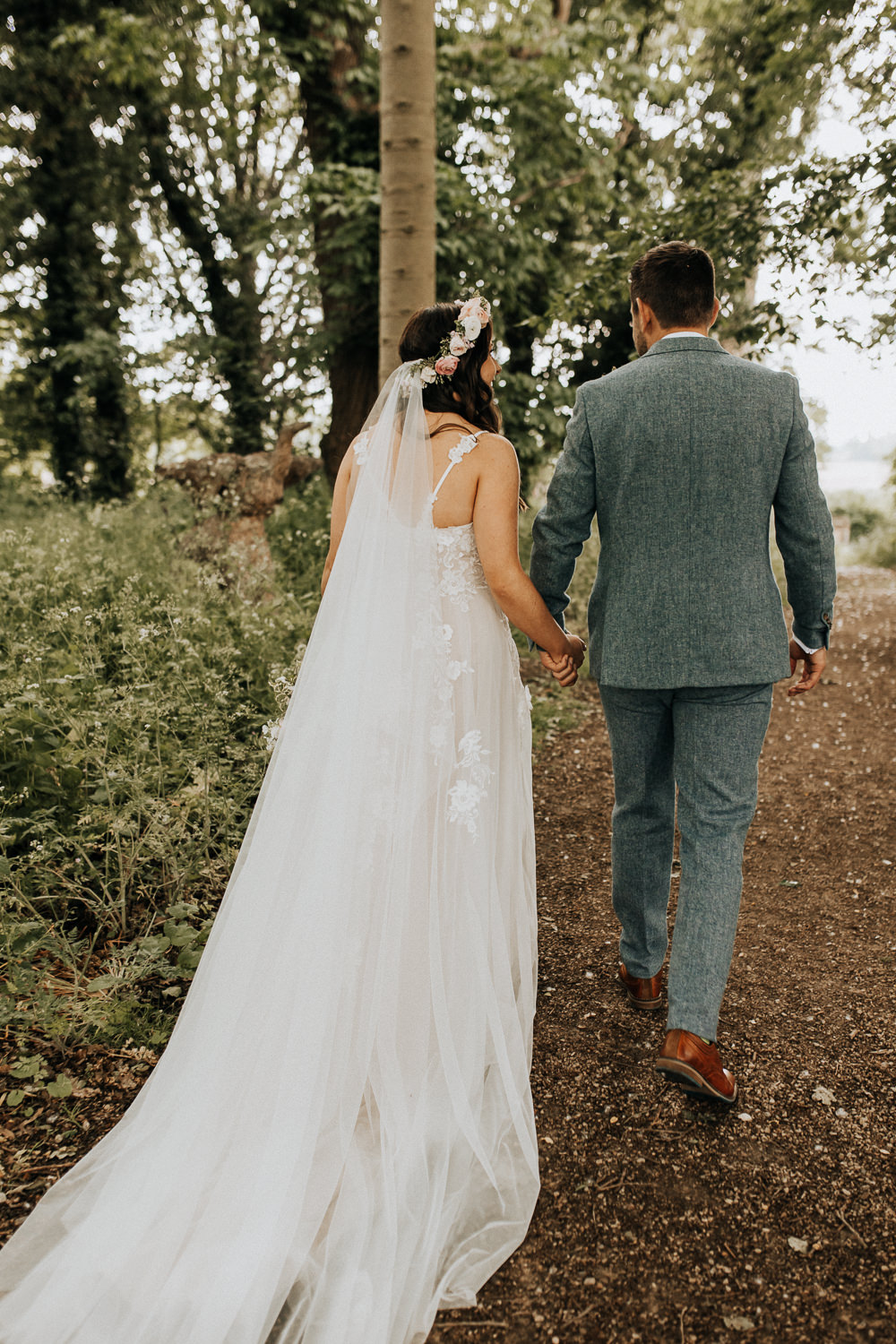 Dress Gown Lace Tulle Madi Lane Bridal Elford Hall Garden Wedding Wyldbee
