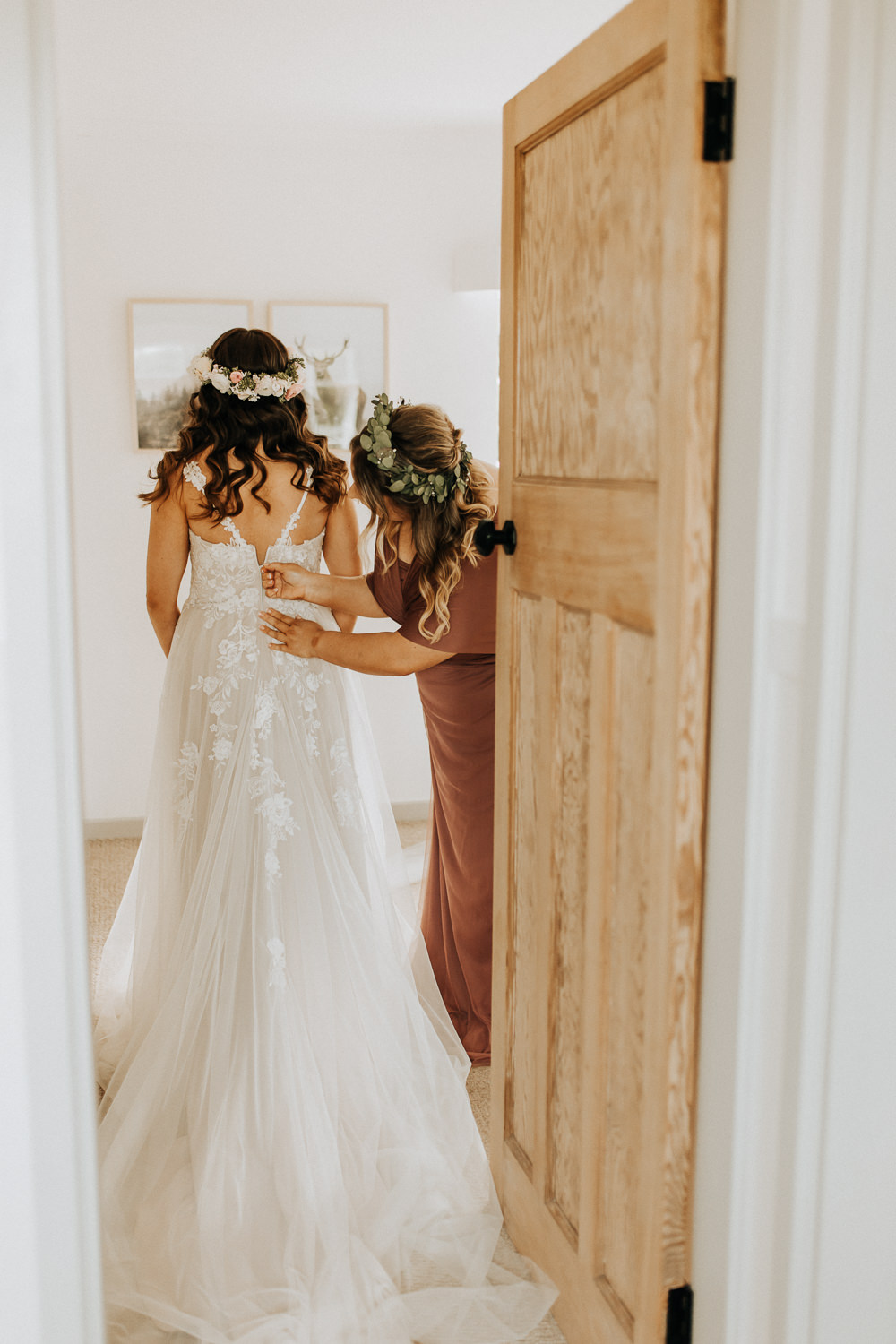 Dress Gown Lace Tulle Madi Lane Bridal Elford Hall Garden Wedding Wyldbee