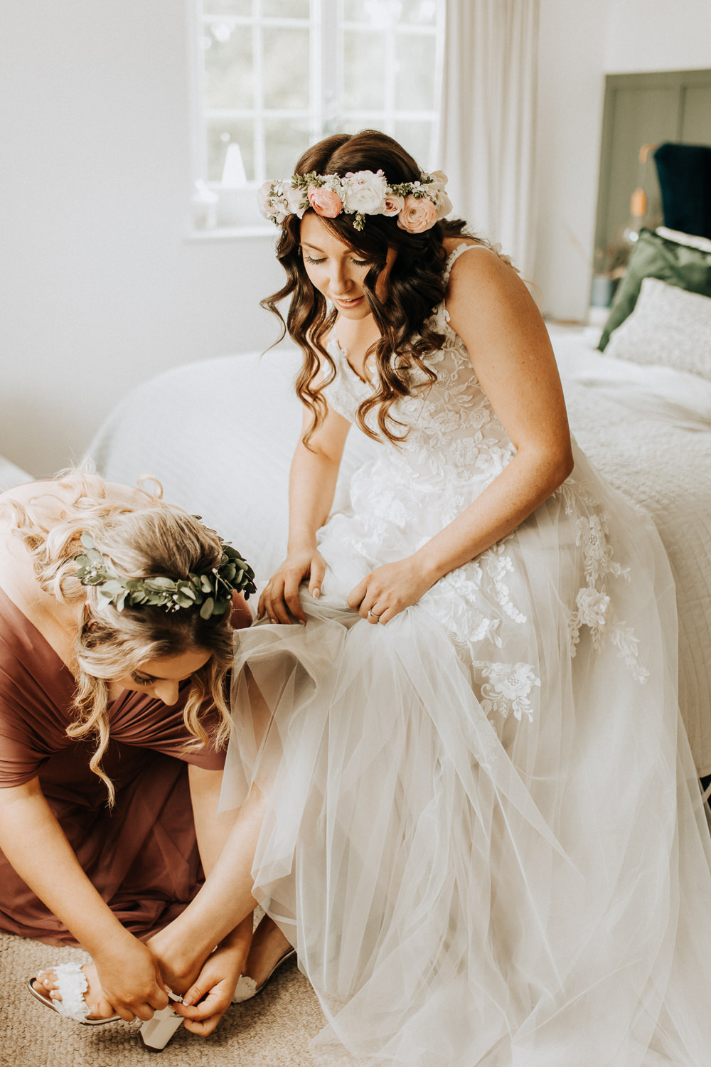 Dress Gown Lace Tulle Madi Lane Bridal Elford Hall Garden Wedding Wyldbee