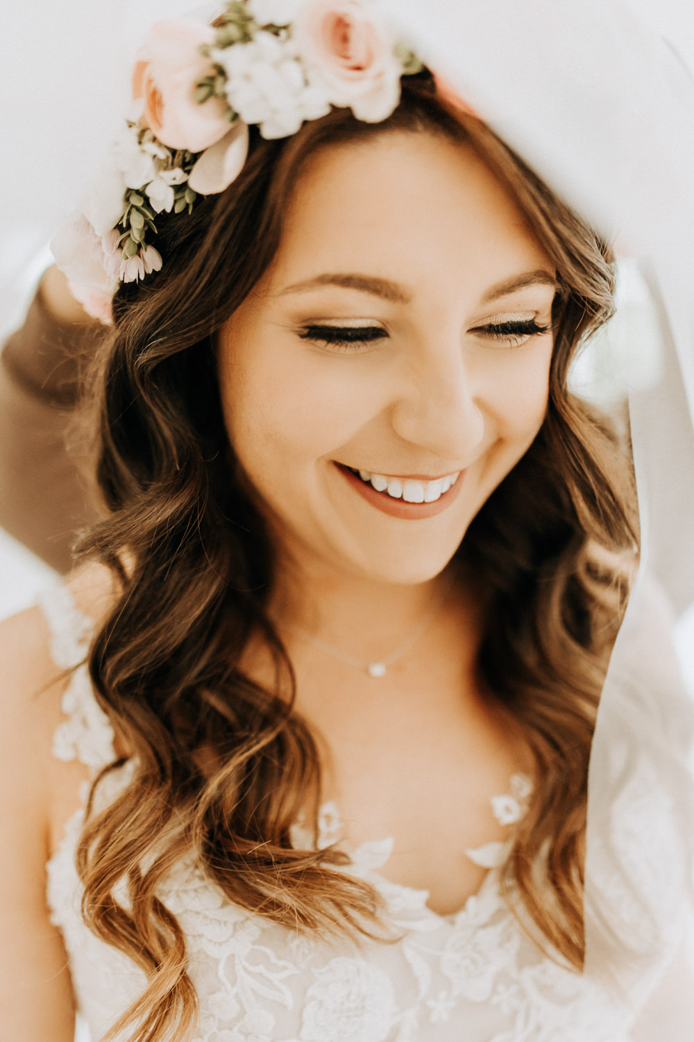 Bride Bridal Make Up Flower Crown Elford Hall Garden Wedding Wyldbee