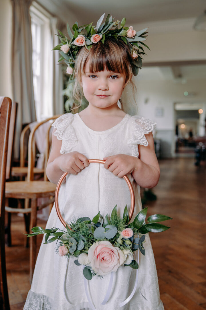 Flower Girl Wedding Flower Crown Fringe EKR Pictures