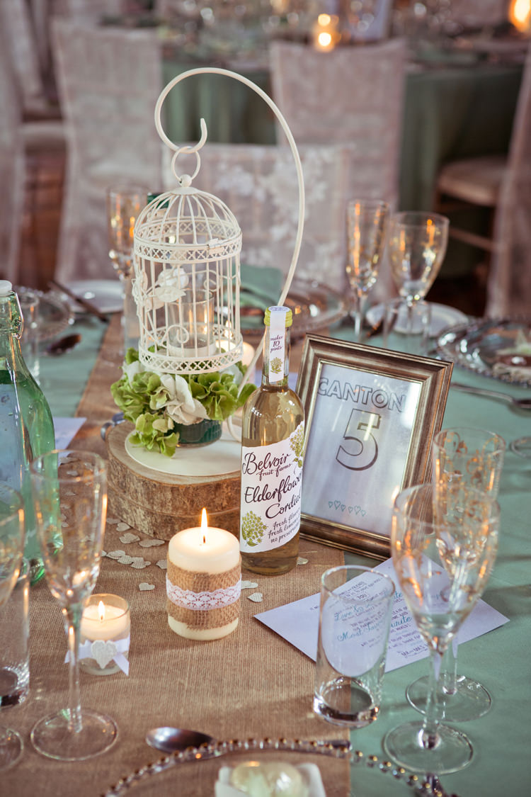 Hessian Wedding Centrepiece gemmagaskins