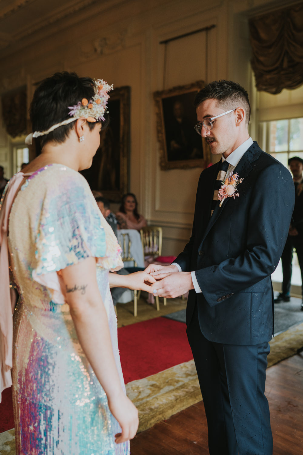 Iridescent Wedding Dress Grace Elizabeth Photography
