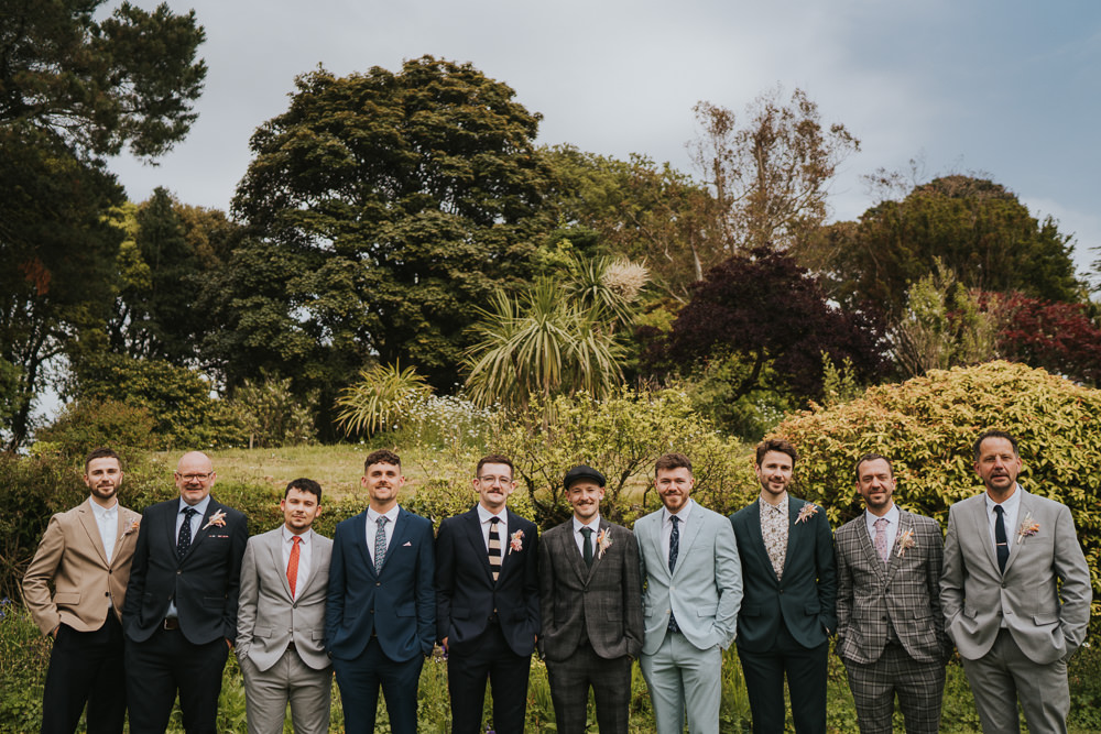 Groom Groomsmen Suits Iridescent Wedding Dress Grace Elizabeth Photography